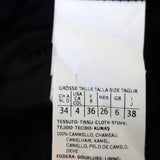 Max Mara Coat Black Leather-Trim Camel Hair Size 38 US 4 Belted Jacket available at CelebrityOwned.com img_10