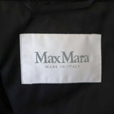 Max Mara Coat Black Leather-Trim Camel Hair Size 38 US 4 Belted Jacket available at CelebrityOwned.com img_9