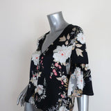McGuire Blouse Black Floral Print Size Small Bell Sleeve Top available at CelebrityOwned.com img_3