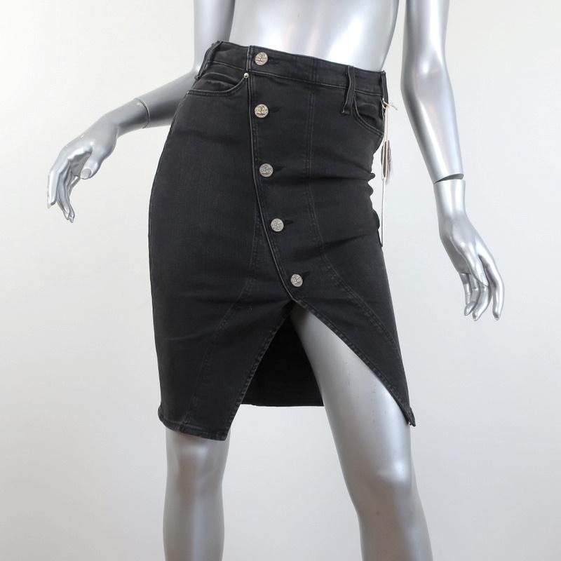 McGuire Pencil Skirt Neverland Black Stretch Denim Size 24 NEW available at CelebrityOwned.com img_1