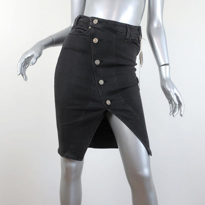 McGuire Pencil Skirt Neverland Black Stretch Denim Size 24 NEW available at CelebrityOwned.com img_1