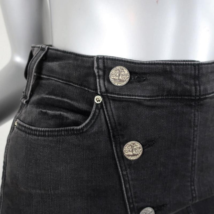 McGuire Pencil Skirt Neverland Black Stretch Denim Size 24 NEW available at CelebrityOwned.com img_2