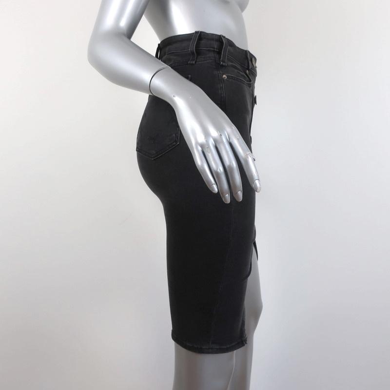 McGuire Pencil Skirt Neverland Black Stretch Denim Size 24 NEW available at CelebrityOwned.com img_4