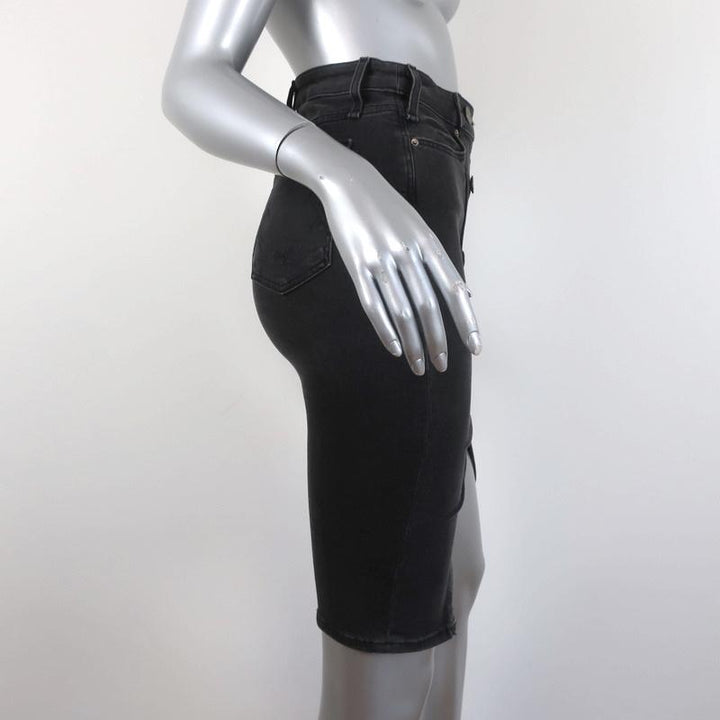 McGuire Pencil Skirt Neverland Black Stretch Denim Size 24 NEW available at CelebrityOwned.com img_4