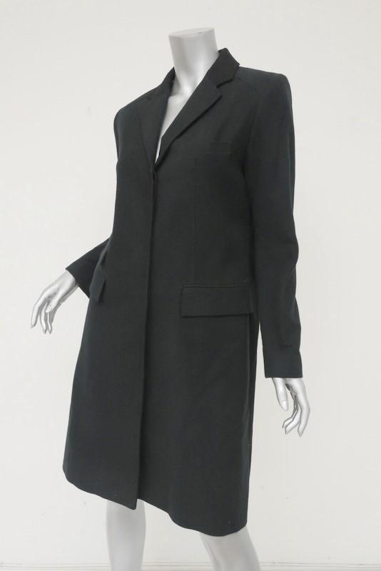 McQ Alexander McQueen Coat Black Cotton Size 44 Single-Breasted Jacket available at CelebrityOwned.com img_5