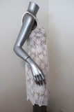 Michael Kors Collection Dress White Crochet Lace Size 4 Sleeveless V-Neck Mini available at CelebrityOwned.com img_2