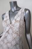 Michael Kors Collection Dress White Crochet Lace Size 4 Sleeveless V-Neck Mini available at CelebrityOwned.com img_3