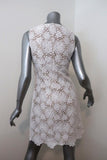 Michael Kors Collection Dress White Crochet Lace Size 4 Sleeveless V-Neck Mini available at CelebrityOwned.com img_6