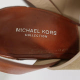 Michael Kors Collection Sandals Rigby Brown Leather & Beige Suede Size 37 available at CelebrityOwned.com img_10