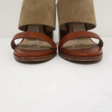 Michael Kors Collection Sandals Rigby Brown Leather & Beige Suede Size 37 available at CelebrityOwned.com img_5