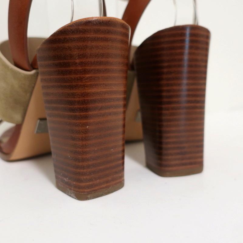Michael Kors Collection Sandals Rigby Brown Leather &amp; Beige Suede Size 37 available at CelebrityOwned.com img_9