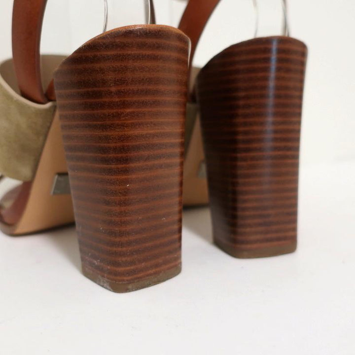 Michael Kors Collection Sandals Rigby Brown Leather &amp; Beige Suede Size 37 available at CelebrityOwned.com img_9