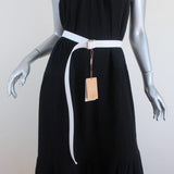 Michael Kors Double Ring Skinny Belt Optic White Leather Size Small NEW available at CelebrityOwned.com img_1