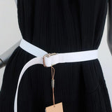 Michael Kors Double Ring Skinny Belt Optic White Leather Size Small NEW available at CelebrityOwned.com img_2