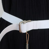 Michael Kors Double Ring Skinny Belt Optic White Leather Size Small NEW available at CelebrityOwned.com img_3