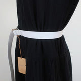 Michael Kors Double Ring Skinny Belt Optic White Leather Size Small NEW available at CelebrityOwned.com img_4