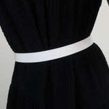 Michael Kors Double Ring Skinny Belt Optic White Leather Size Small NEW available at CelebrityOwned.com img_5