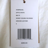 Michael Kors Double Ring Skinny Belt Optic White Leather Size Small NEW available at CelebrityOwned.com img_7