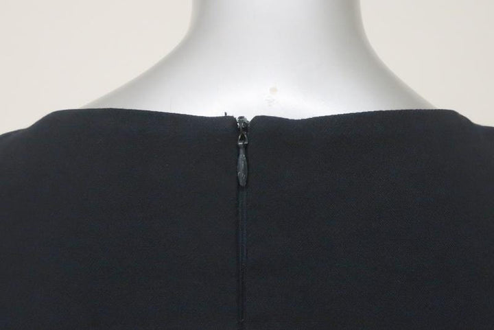 Michael Kors Sleeveless Dress Navy Wool-Blend Size 4 V-Neck Front Pocket Mini available at CelebrityOwned.com img_7