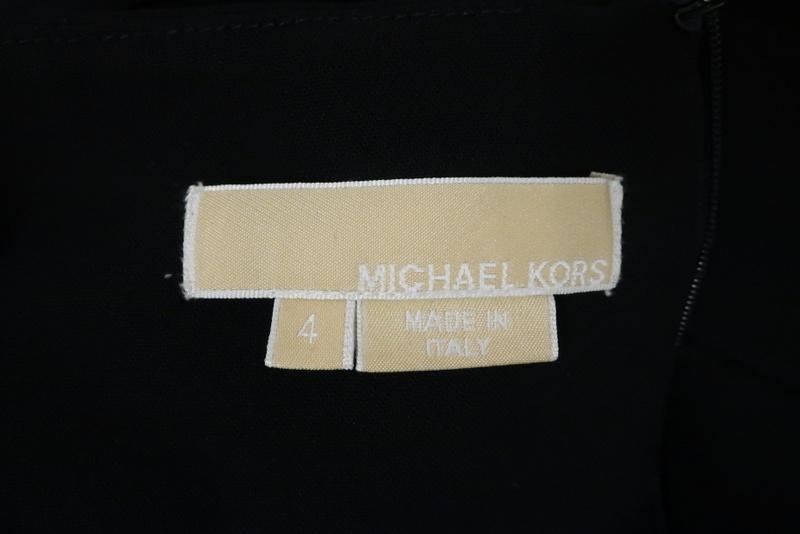 Michael Kors Sleeveless Dress Navy Wool-Blend Size 4 V-Neck Front Pocket Mini available at CelebrityOwned.com img_8
