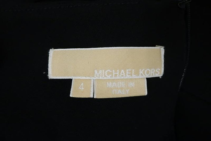 Michael Kors Sleeveless Dress Navy Wool-Blend Size 4 V-Neck Front Pocket Mini available at CelebrityOwned.com img_8
