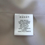 Michelle Mason Leather Sleeve Jacket Beige Wool-Blend Size 2 Oversized Car Coat available at CelebrityOwned.com img_9