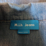 M.i.h Jeans Tie-Neck Shirt Booker Chambray Denim Size Medium Long Sleeve Top available at CelebrityOwned.com img_6