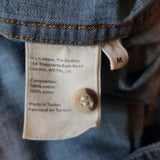 M.i.h Jeans Tie-Neck Shirt Booker Chambray Denim Size Medium Long Sleeve Top available at CelebrityOwned.com img_7