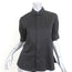 Mihara Yasuhiro High Low Shirt Black Stretch Cotton Size 36 Short Sleeve Top