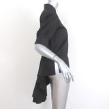 Mihara Yasuhiro High Low Shirt Black Stretch Cotton Size 36 Short Sleeve Top available at CelebrityOwned.com img_4