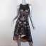 Milly Dress Martina Black/Blush Fil Coupe Size 0 Sleeveless NEW