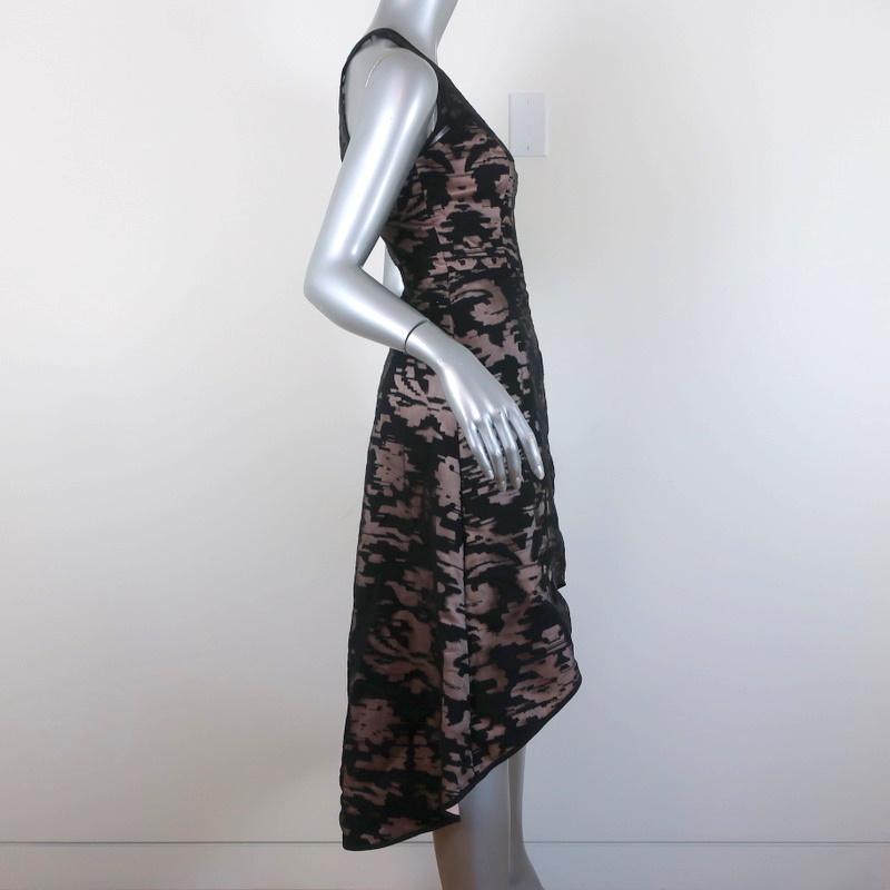 Milly Dress Martina Black/Blush Fil Coupe Size 0 Sleeveless NEW available at CelebrityOwned.com img_4