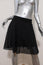Milly Flare Mini Skirt Black Striped Mesh Size 10 NEW