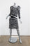 Missoni Dress Black & White Textured Stretch Silk Striped Knit Size 44