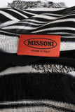 Missoni Dress Black & White Textured Stretch Silk Striped Knit Size 44 available at CelebrityOwned.com img_6