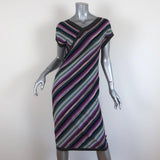 Missoni Dress Multicolor Striped Knit Size 40 Short Sleeve Tie-Waist available at CelebrityOwned.com img_2