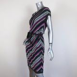 Missoni Dress Multicolor Striped Knit Size 40 Short Sleeve Tie-Waist available at CelebrityOwned.com img_3