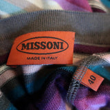 Missoni Dress Multicolor Striped Knit Size 40 Short Sleeve Tie-Waist available at CelebrityOwned.com img_7