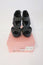 Miu Miu Booties Black Studded Cutout Leather Size 39.5 Peep Toe Platform Heel