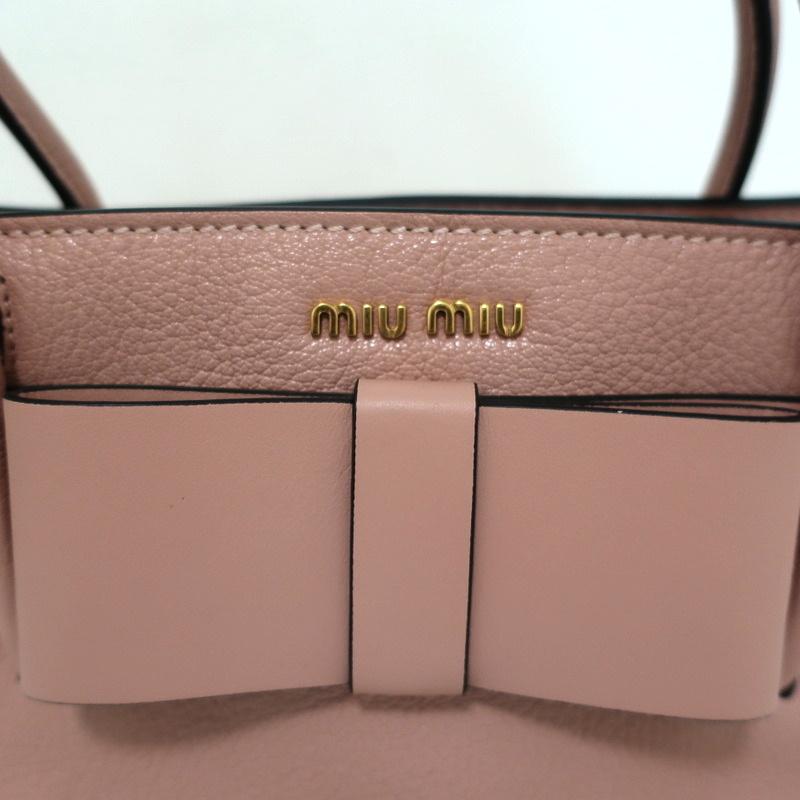 Miu Miu Madras Fiocco Bow Tote Pink Leather Small Crossbody Bag NEW available at CelebrityOwned.com img_4