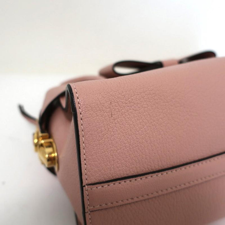 Miu Miu Madras Fiocco Bow Tote Pink Leather Small Crossbody Bag NEW available at CelebrityOwned.com img_9