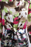 Moschino Cheap & Chic Dress Mixed Print Silk Twill Size US 4 Twist-Front Sheath available at CelebrityOwned.com img_3