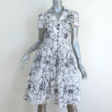 Moschino Cheap and Chic Shirtdress White Embroidered Pleated Cotton Size US 8 available at CelebrityOwned.com img_1