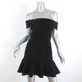 N Nicholas Off the Shoulder Mini Dress Ponti Black Stretch Jersey Size US 4 available at CelebrityOwned.com img_1