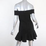 N Nicholas Off the Shoulder Mini Dress Ponti Black Stretch Jersey Size US 4 available at CelebrityOwned.com img_5