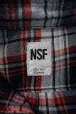NSF Axel Plaid Button Down Shirt Blue/Red Dip Dye Size Petite Long Sleeve Top available at CelebrityOwned.com img_7