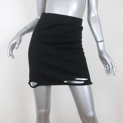 NSF Destroyed Mini Skirt Black Size Petite available at CelebrityOwned.com img_1