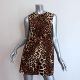 Nanette Lepore Dress Leopard Print Pleated Silk Size 2 Sleeveless Mini available at CelebrityOwned.com img_1