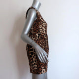 Nanette Lepore Dress Leopard Print Pleated Silk Size 2 Sleeveless Mini available at CelebrityOwned.com img_3