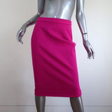 Narciso Rodriguez Pencil Skirt Fuchsia Wool-Blend Pique Size 40 NEW available at CelebrityOwned.com img_1